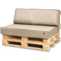 Blomster Coussins de palettes 120 x 80 Set pour meubles en palettes Euro palettes EU pallet sofa Le set se compose de 2 parties en couleur : beige