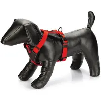 Karlie Art Sportiv Premium Harnais en Y - Harnais pour chien - Nylon - Rouge - 60-76x2,5 cm