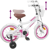 vidaXL Vélo pour enfant 16 pouces, pour les 4-6 ans, blanc