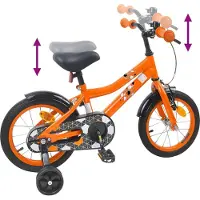 vidaXL Vélo pour enfant 14 pouces, pour les 3-5 ans, orange