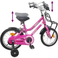 vidaXL Vélo pour enfant 12 pouces, pour les 2-4 ans, rose et noir