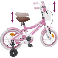 vidaXL Vélo pour enfant 16 pouces, pour les 4-6 ans, rose clair