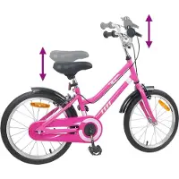 vidaXL Vélo pour enfant 18 pouces, pour les 5-7 ans, rose et noir