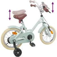 vidaXL Vélo pour enfants 14 pouces, pour les 3-5 ans, vert clair