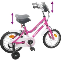 vidaXL Vélo pour enfant 12 pouces, pour les 2-4 ans, rose et blanc