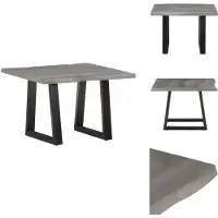 vidaXL Table basse avec bords en bois d'arbre 60x60x40 cm Acacia massif - Tables basses
