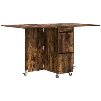 Syfax Table à dîner 140 x 80 x 77 cm Bois d'ingénierie Chêne fumé