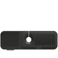 OEM Tapis de protection en silicone pour robinet de cuisine - Plateau anti-gouttes - 37 cm - Noir