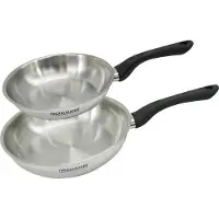 Fackelmann Set 2 poêles 20 et 24 cm en inox Geneva
