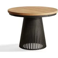 Alpi Möbel Table de Salle à Manger, Table Ronde Extensible, Meubles de Salon, Pieds en Métal, Diamètre 100 cm, Craft, Collection Nero