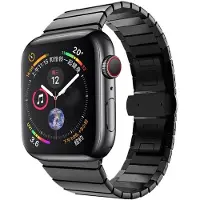 Wigento Pour Apple Watch Series Ultra 1 + 2 49mm 9 8 7 45 / 6 SE 5 4 44 / 3 2 1 42mm Style Acier Noir Bracelet de remplacement Smart Watch Nouveau