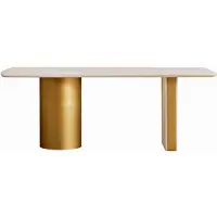Xl Moebel Gmbh Ensemble de salle à manger moderne : table de salle à manger élégante, console, 6 chaises en tissu et miroir