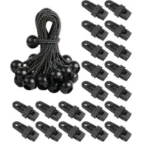 OEM Lot de pinces pour bâches pour tentes avec roulements à billes - noir - Accessoires de camping.