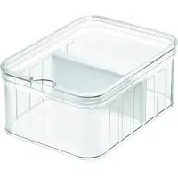 IDesign Boîte de rangement Boîte isotherme avec compartiments, 21,2 x 16,2 x 9,6 cm, plastique, transparent - | Crisp
