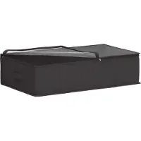 vidaXL Boîte de rangement avec fenêtre transparente, anthracite