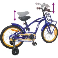 vidaXL Vélo pour enfants 16 pouces, pour les 4-6 ans, bleu foncé