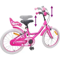 vidaXL Vélo pour enfants 18 pouces, pour les 5-7 ans, rose