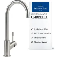 Villeroy & Boch Robinet de cuisine Umbrella, en acier inoxydable