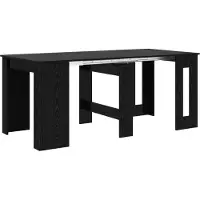 vidaXL Table de salle à manger 180 x 85 x 75 cm, bois d'ingénierie, chêne noir