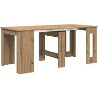 vidaXL Table de salle à manger 180 x 85 x 75 cm en aggloméré, finition chêne Artisan