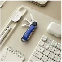 OrbitKey Hommes, Porte-clés, - Leather Key Organiser - Ultramarine, Bleu