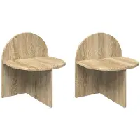 vidaXL Table de chevet 2 pcs Chêne Sonoma 40 x 35,5 x 45,5 cm