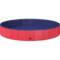vidaXL Piscine Pour Chien Rouge Ø200 X 30 Cm Pvc Épais