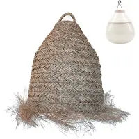 Lumisky Suspension Nomade Anafi Nomad Beige Jonc De Mer
