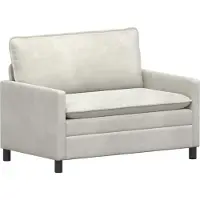 vidaXL Ensemble de canapés , 2 pièces, couleur crème, revêtement en velours