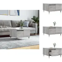 vidaXL Table basse Gris Sonoma 55x55x36,5 cm Bois composite - Tables basses