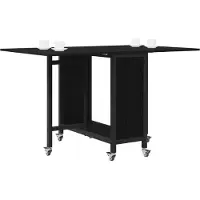 vidaXL Table à manger pliante avec roulettes 130 x 80 x 76,5 cm en aggloméré