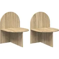 vidaXL Table de chevet 2 pcs Chêne Sonoma 48 x 49 x 65 cm