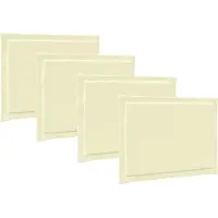vidaXL Coussins De Siège 4 Pcs Crème 47 X 36 X 2 Cm Polyester