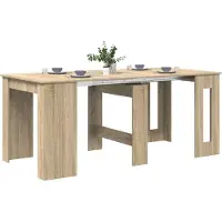 vidaXL Table de salle à manger 180 x 85 x 75 cm en aggloméré, chêne Sonoma