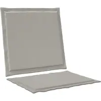 vidaXL Coussins d'assise et de dossier, lot de 2, gris clair, 47 x 45 x 2 cm, polyester