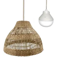 Lumisky Suspension Nomade Herbe Marine Bois H34cm