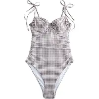 Next Maillot de bain chocolat / blanc