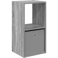vidaXL Table de chevet Gris Sonoma 35 x 32 x 68,5 cm Bois d'ingénierie