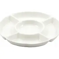 La Porcellana Bianca Convivio Plateau rond pour le goûter - Blanc 35 5 cm
