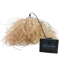 Lumisky Suspension Solaire Poly Rotin Beige H30cm