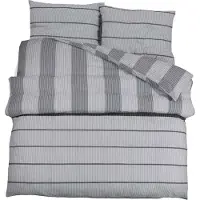 vidaXL Ensemble de literie Gris 220x240 cm coton