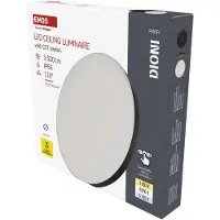 Emos Applique murale/plafonnier à LED DIONI - couleur de lumière réglable - 3520 lm - 32 W (au lieu de 200W ampoule) - intérieur/extérieur - rond, Ø 41 cm - noir, ZM7155