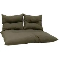 Jardin Ensemble classique - Taupe - Matelas + 2 coussins de dossier -