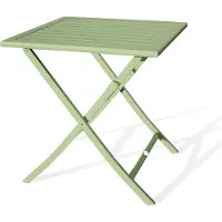 DCB Groupe Table de jardin carrée pliante en aluminium