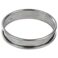 Gobel Cercle À Tarte - Inox - Bords Roulés - Épaisseur 4/10ème - Ø80 Mm H20 Mm