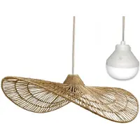 Lumisky Suspension Nomade Jute Bois H14cm