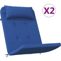 vidaXL Coussin de chaise 2 pcs Bleu 58 x 77 x 4.5 cm Tissu Oxford