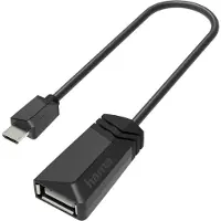 Hama 00200308 changeur de genre de câble Micro-USB USB Type-A Noir