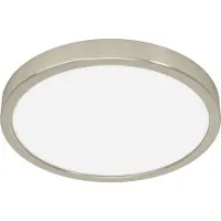 Eglo Lumière LED de plafond Fueva 6 rond - acier inoxydable - Ø 27,8 cm