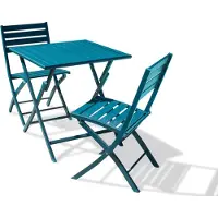 DCB Groupe Ensemble repas de jardin carré en aluminium